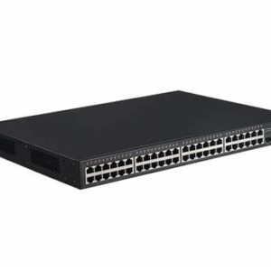 Switch ES-3552GP, con 48 puertos Gigabit PoE y 4 enlaces ascendentes, ideal para redes empresariales de alto rendimiento.